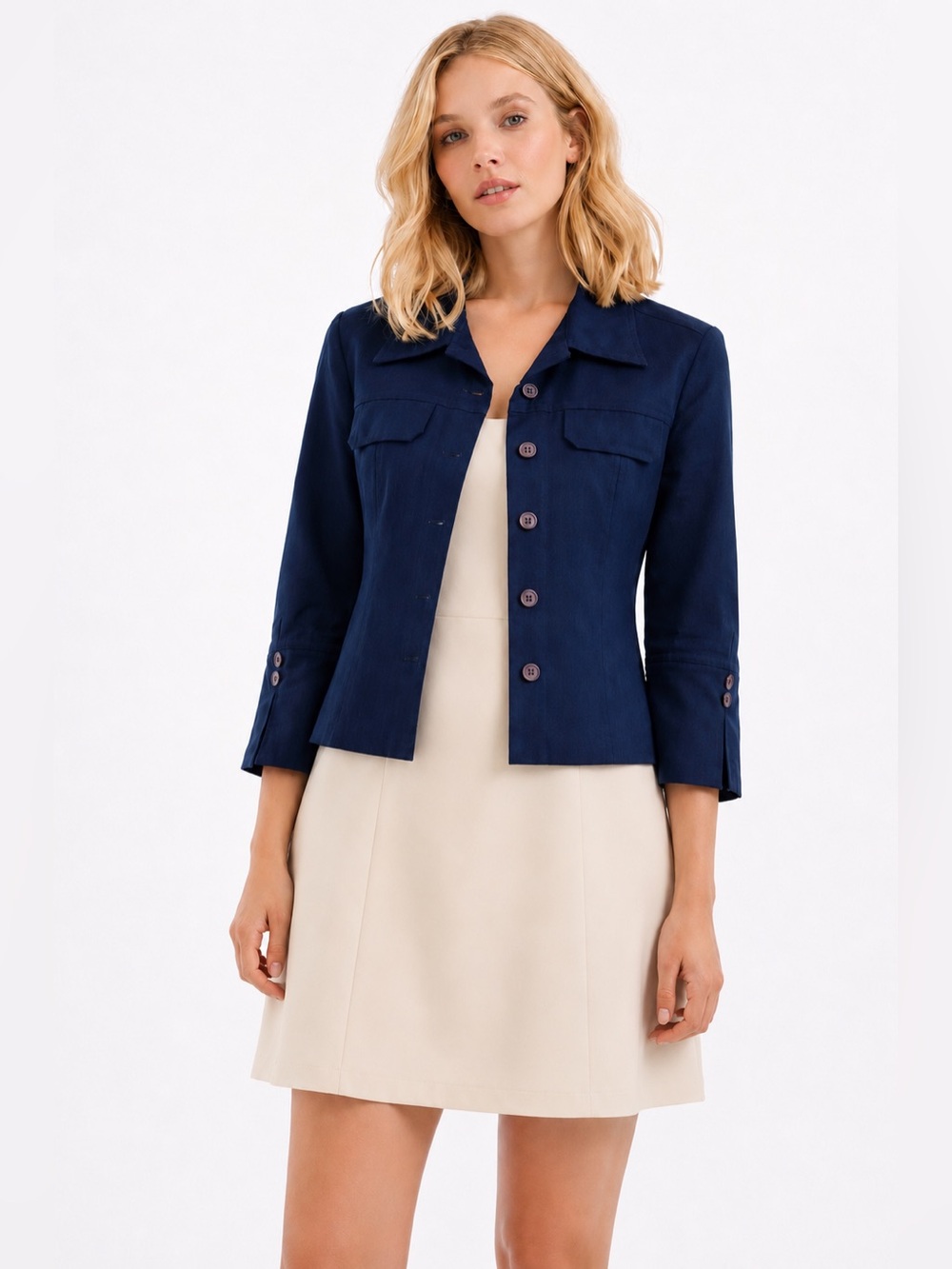 Vintage Elegant Navy Women's Blazer